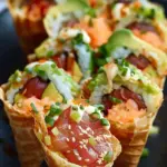 Creative Sushi Wonton Cones