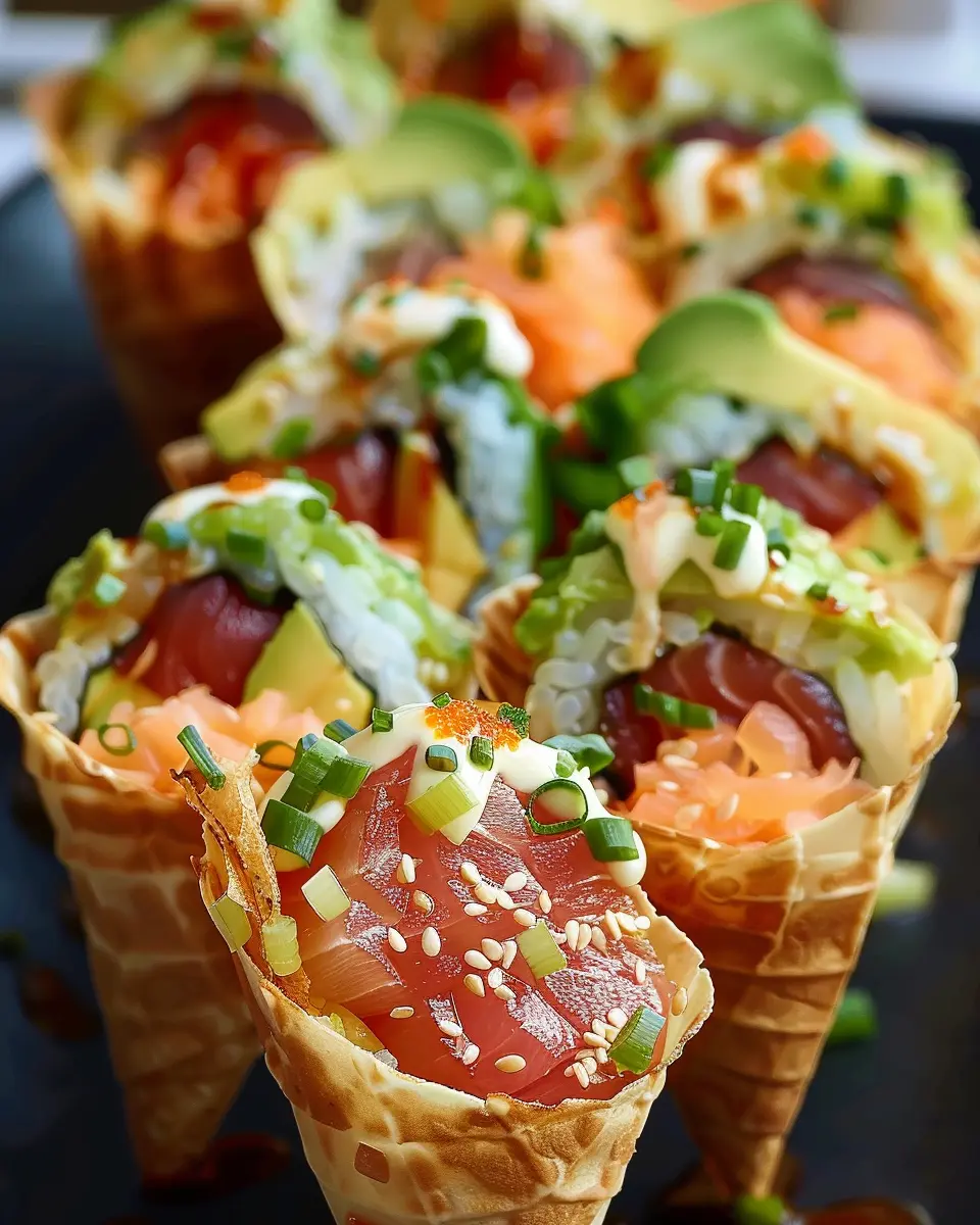 Creative Sushi Wonton Cones: A Fun and Flavorful Twist