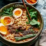 Slow Cooker Curry Ramen with Beef