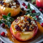 Baked Apples with Feta, Honey, and Cranberries