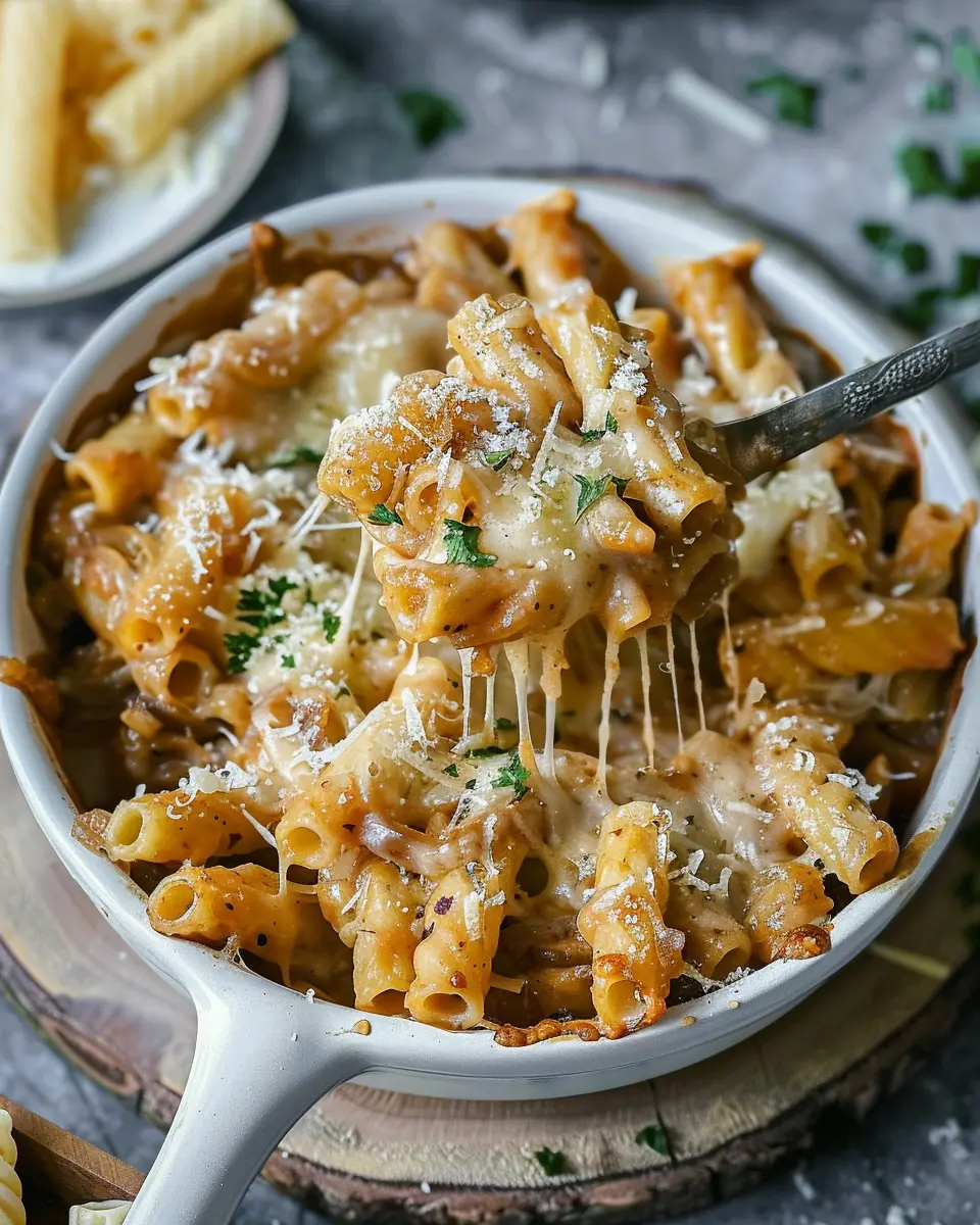 One Pot French Onion Pasta: Easy, Cheesy Comfort Food Delight