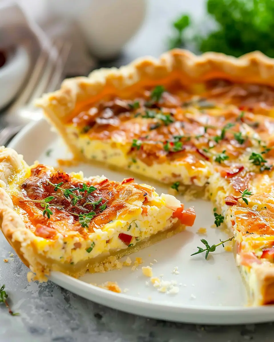 Best Quiche Recipe: Delightful Turkey Bacon and Chicken Ham Twist