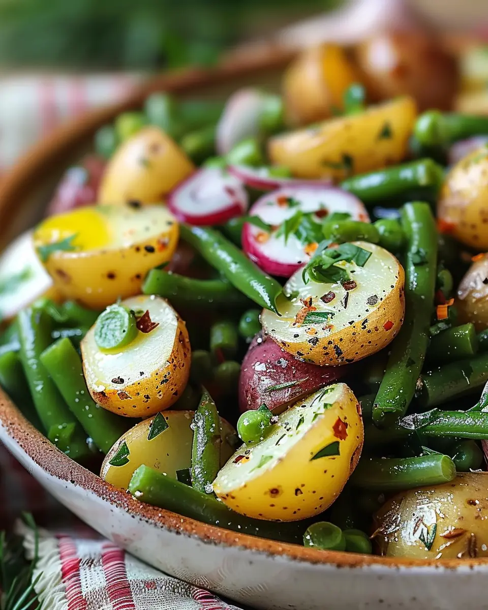 French-Style Potato and Green Bean Salad with Turkey Bacon Delight