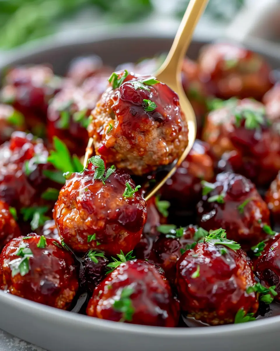 Quick Cranberry Meatballs: Easy Holiday Flavor with Turkey Bacon