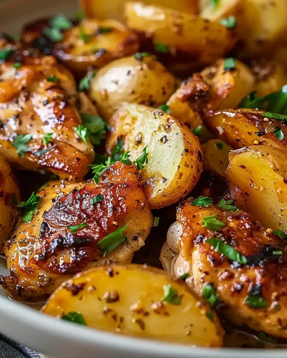 Garlic Butter Chicken and Potatoes: A Juicy Family Favorite Recipe