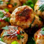 Easy Thai Baked Chicken Meatballs