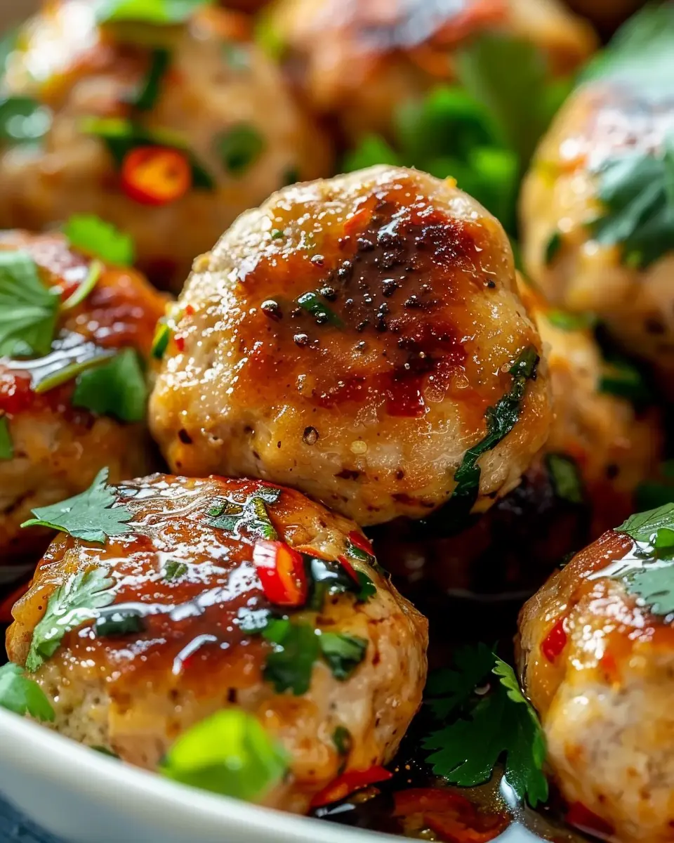 Easy Thai Baked Chicken Meatballs: Juicy Flavor in Every Bite