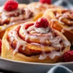 Raspberry Cinnamon Rolls with Lemon Glaze