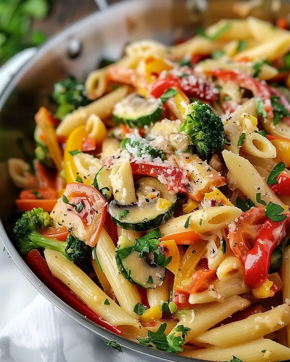 Delicious Pasta Primavera: Easy Recipe with Turkey Bacon and Vegetables